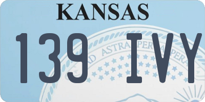 KS license plate 139IVY