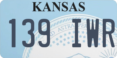 KS license plate 139IWR