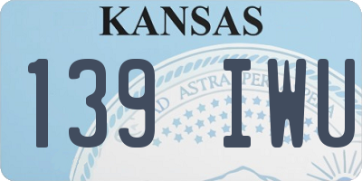 KS license plate 139IWU