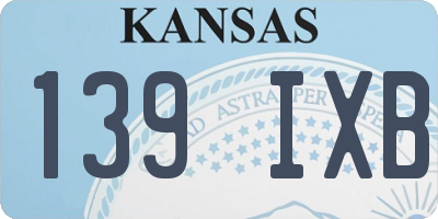 KS license plate 139IXB