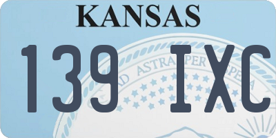 KS license plate 139IXC