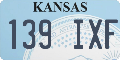 KS license plate 139IXF