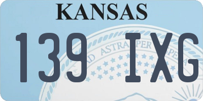 KS license plate 139IXG