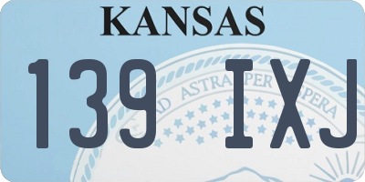 KS license plate 139IXJ