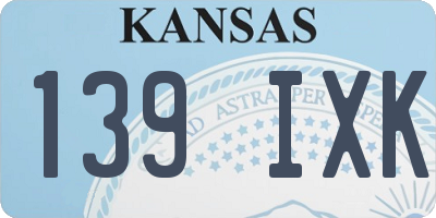KS license plate 139IXK