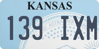 KS license plate 139IXM