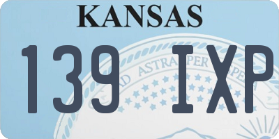 KS license plate 139IXP