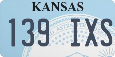 KS license plate 139IXS