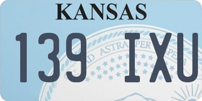 KS license plate 139IXU