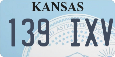KS license plate 139IXV