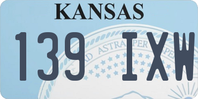 KS license plate 139IXW