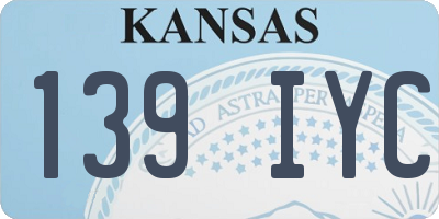KS license plate 139IYC