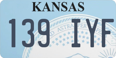 KS license plate 139IYF