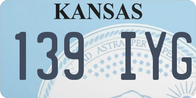 KS license plate 139IYG
