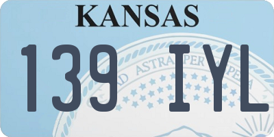 KS license plate 139IYL