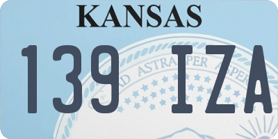KS license plate 139IZA