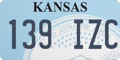 KS license plate 139IZC
