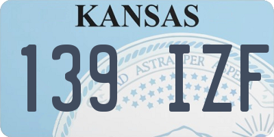 KS license plate 139IZF