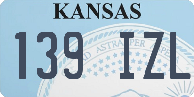 KS license plate 139IZL