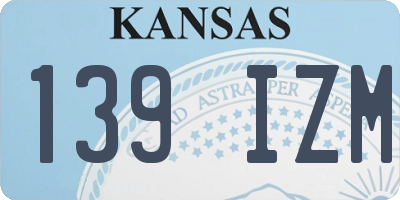 KS license plate 139IZM