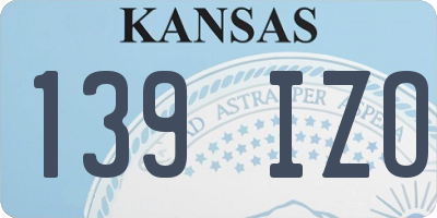 KS license plate 139IZO