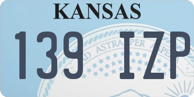 KS license plate 139IZP