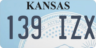 KS license plate 139IZX