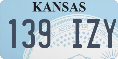 KS license plate 139IZY