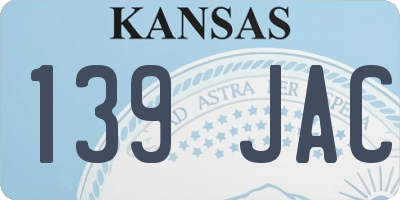 KS license plate 139JAC