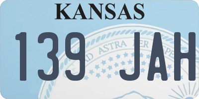 KS license plate 139JAH