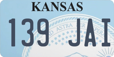 KS license plate 139JAI