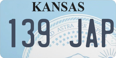 KS license plate 139JAP