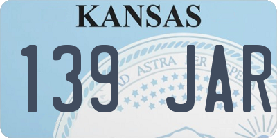 KS license plate 139JAR