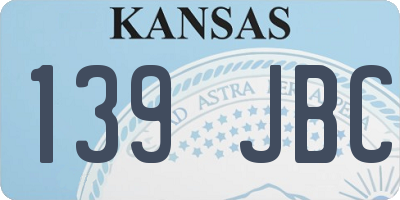 KS license plate 139JBC