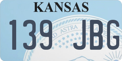 KS license plate 139JBG