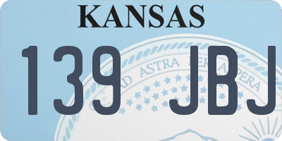 KS license plate 139JBJ