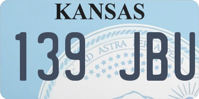 KS license plate 139JBU