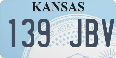 KS license plate 139JBV