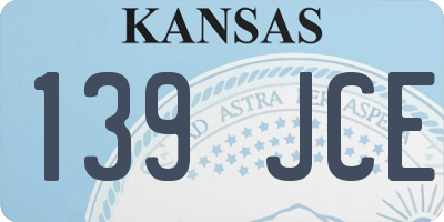 KS license plate 139JCE