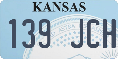 KS license plate 139JCH