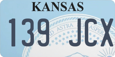 KS license plate 139JCX