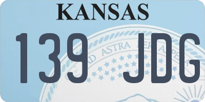 KS license plate 139JDG