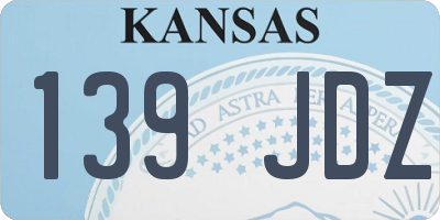 KS license plate 139JDZ