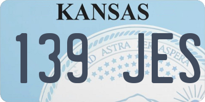 KS license plate 139JES