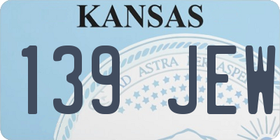 KS license plate 139JEW