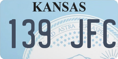 KS license plate 139JFC