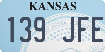 KS license plate 139JFE