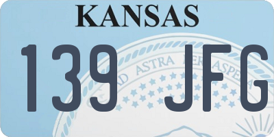 KS license plate 139JFG