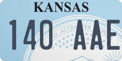 KS license plate 140AAE