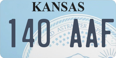 KS license plate 140AAF